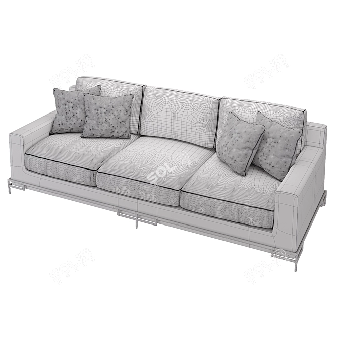 Luxury Studio Liaigre Erudit Sofa 3D model image 3