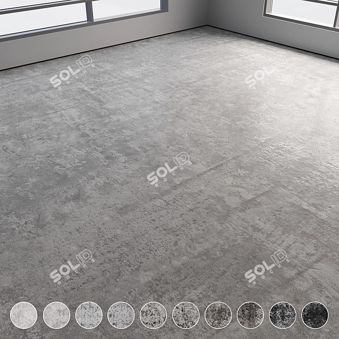 Colorful Polished Concrete Flooring 3D model image 1