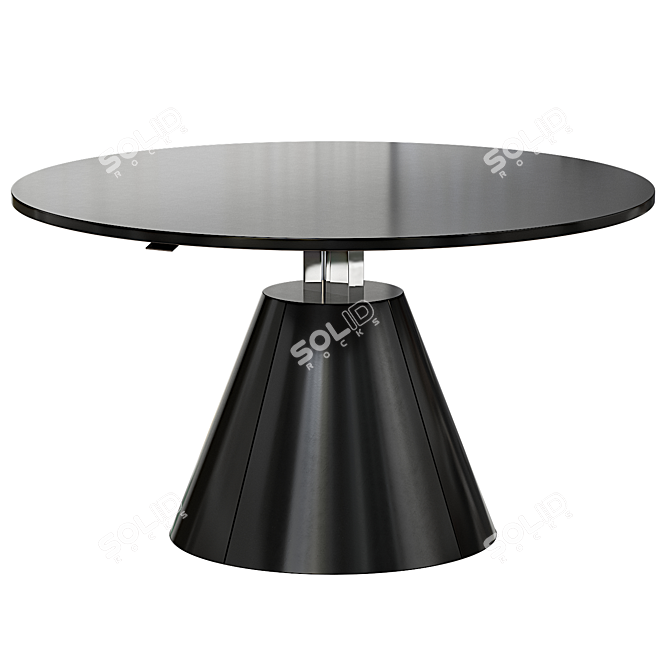 Height-Adjustable Metal Table Design 3D model image 1