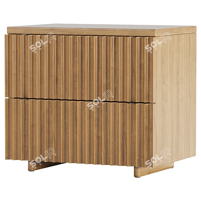 Modern Minimalist Nightstand Design 3D model image 1