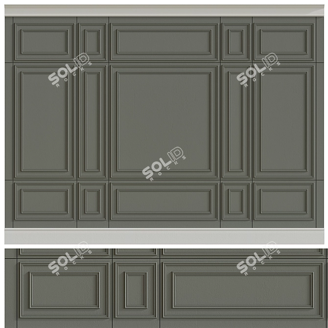 Decorative Plaster with Molding #64 3D model image 2