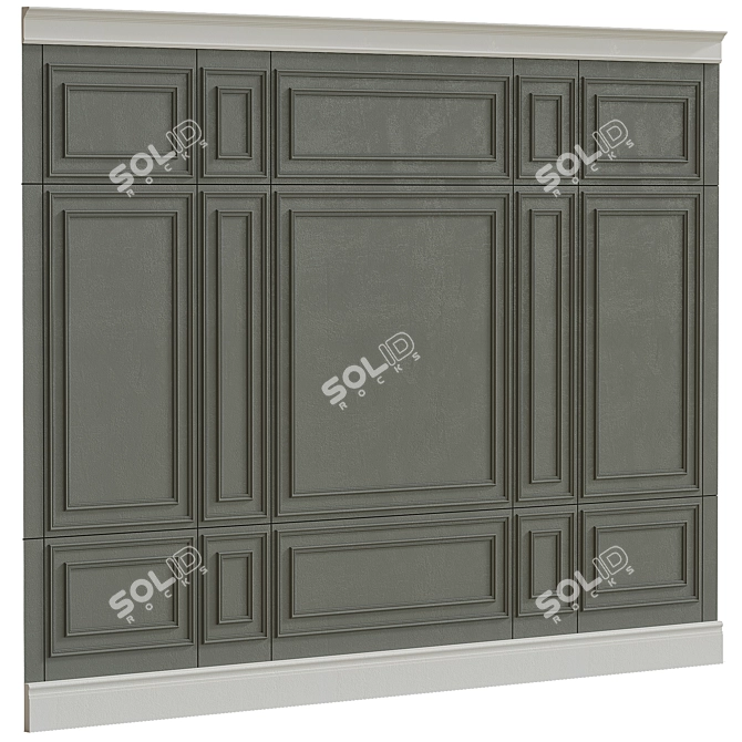 Decorative Plaster with Molding #64 3D model image 3