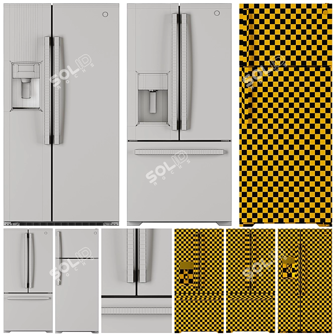 GE Refrigerator Bundle, Multiple Models 3D model image 6