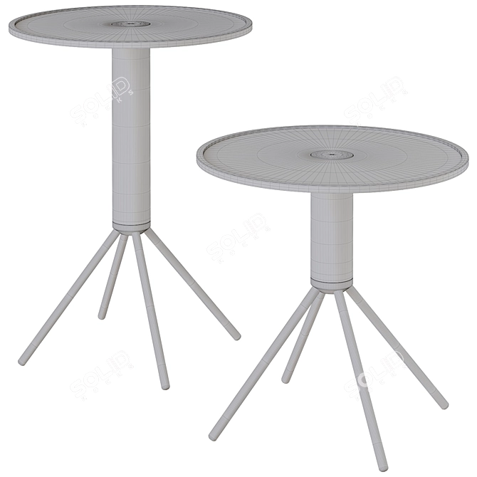 Modern Marble Side Table in 3D 3D model image 3