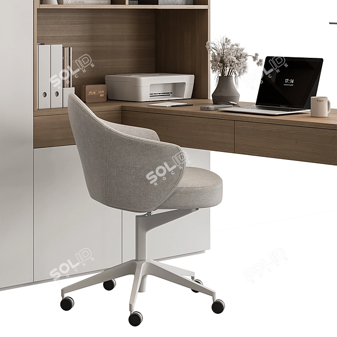 Modern Office Furniture Set 3D model image 3