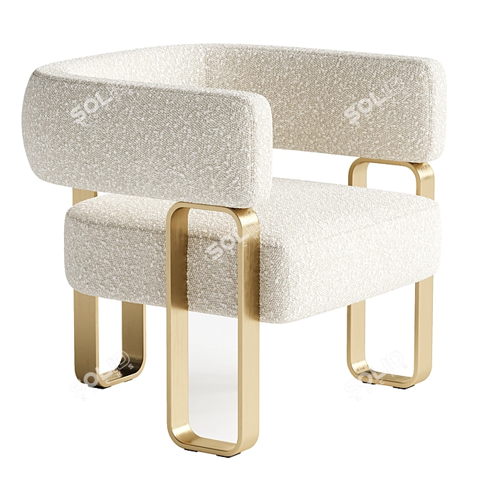 Modern Capricorn Chair, 3D Model 3D model image 2