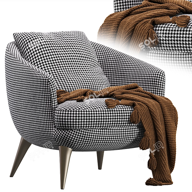 Modern Elegance: Minotti Raphael Armchair 3D model image 3