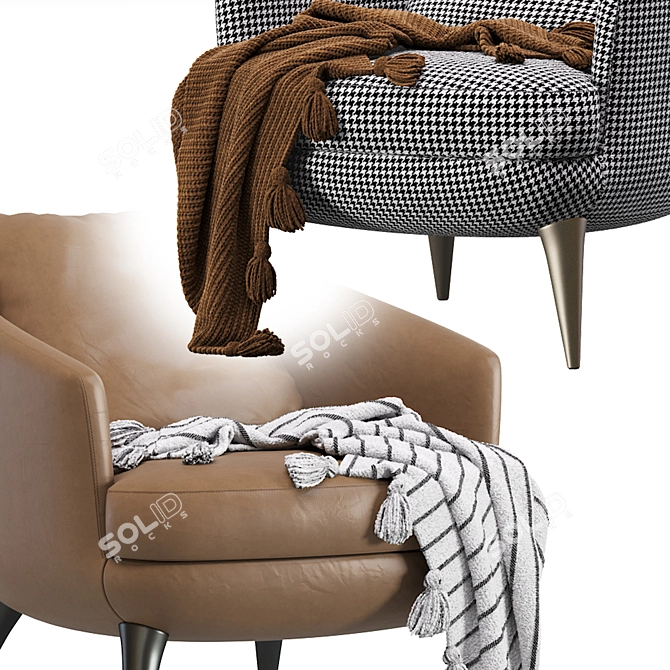 Modern Elegance: Minotti Raphael Armchair 3D model image 5