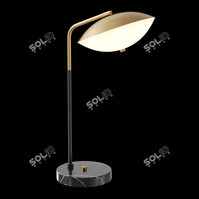 Artisan Crest LED Table Lamp 3D model image 2