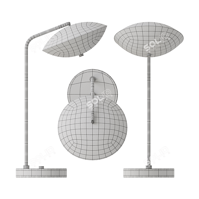 Artisan Crest LED Table Lamp 3D model image 5