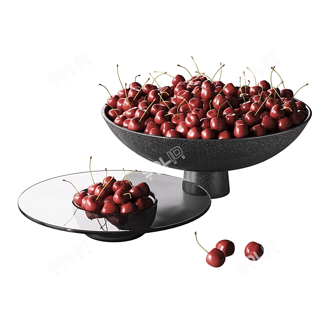 Cherry Dish 3D Model Kit 3D model image 1