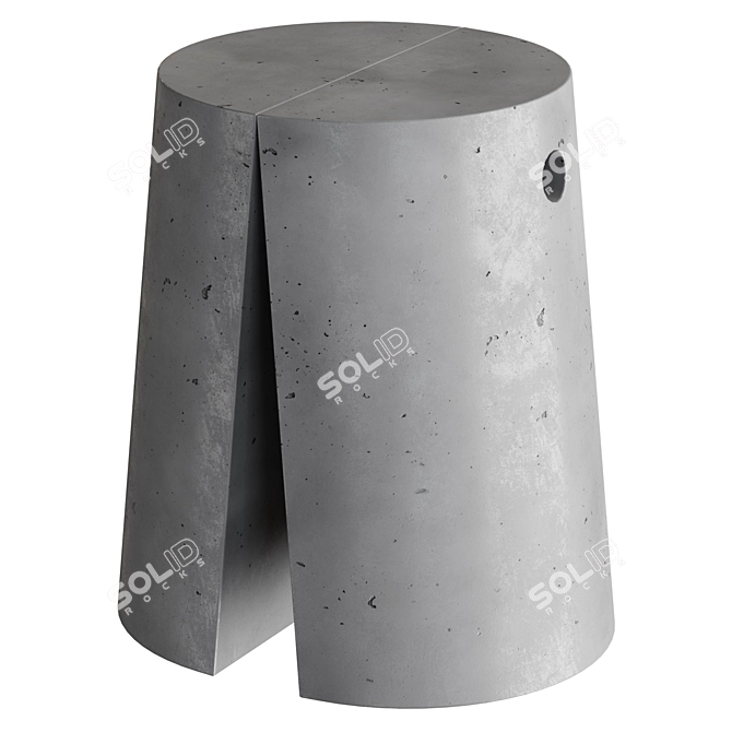 Modern Concrete Stool | VARCO 3D model image 2