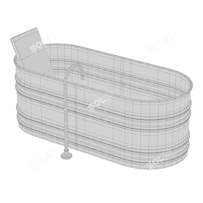 Luxury AGAPE Vieques Bathtub 3D model image 3