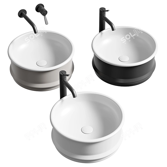 AGAPE Vieques Washbasin Collection 3D model image 2