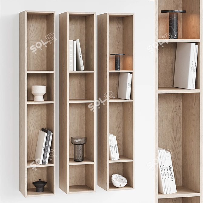 Vertical Wall Shelf COMO NG7 3D model image 1