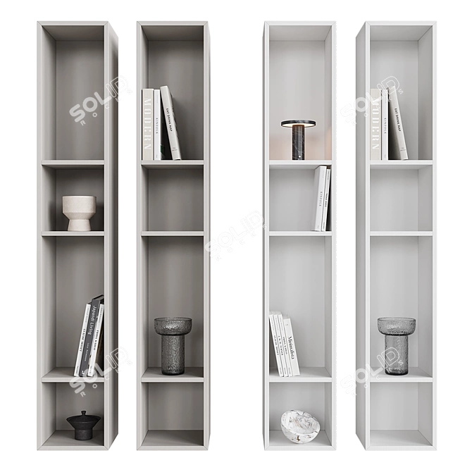 Vertical Wall Shelf COMO NG7 3D model image 2