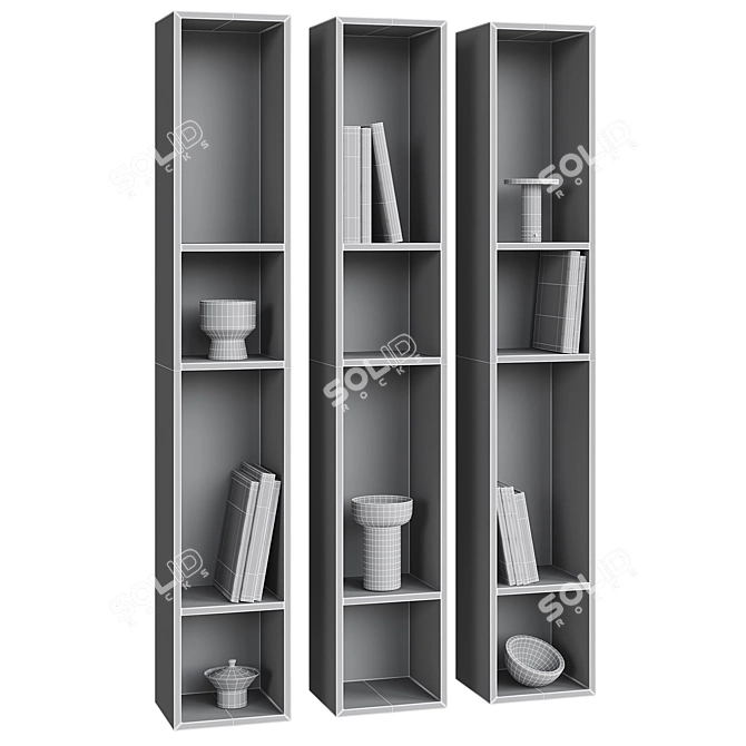 Vertical Wall Shelf COMO NG7 3D model image 5