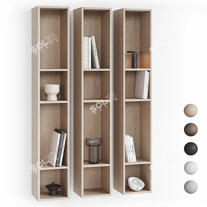 Vertical Wall Shelf COMO NG7 3D model image 6