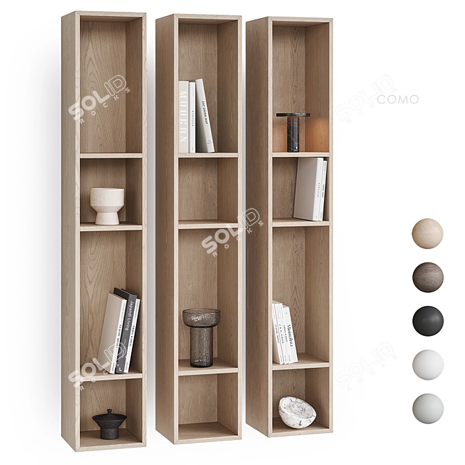 Vertical Wall Shelf COMO NG7 3D model image 8