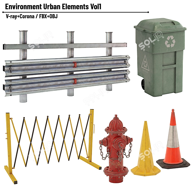 Urban Elements Vol1 3D Models 3D model image 1
