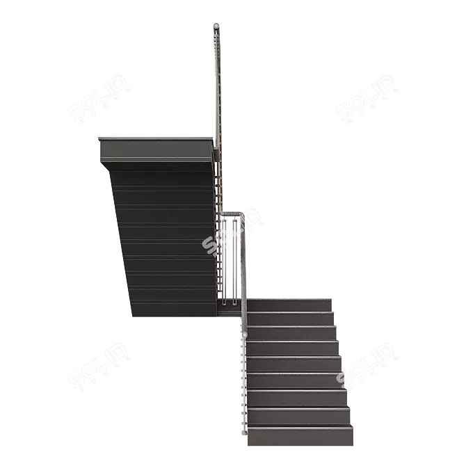 Marble Staircase 3D Model 3D model image 7