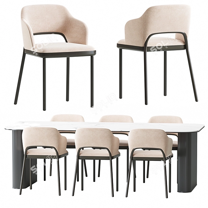  Modern Thonet Chair 520 3D model image 2