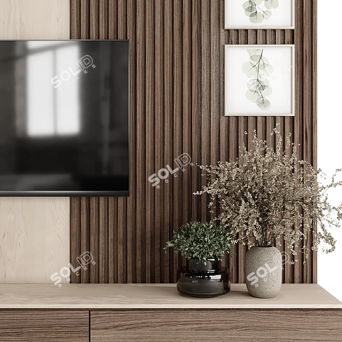 Sleek TV Wall Mount Kit 3D model image 3