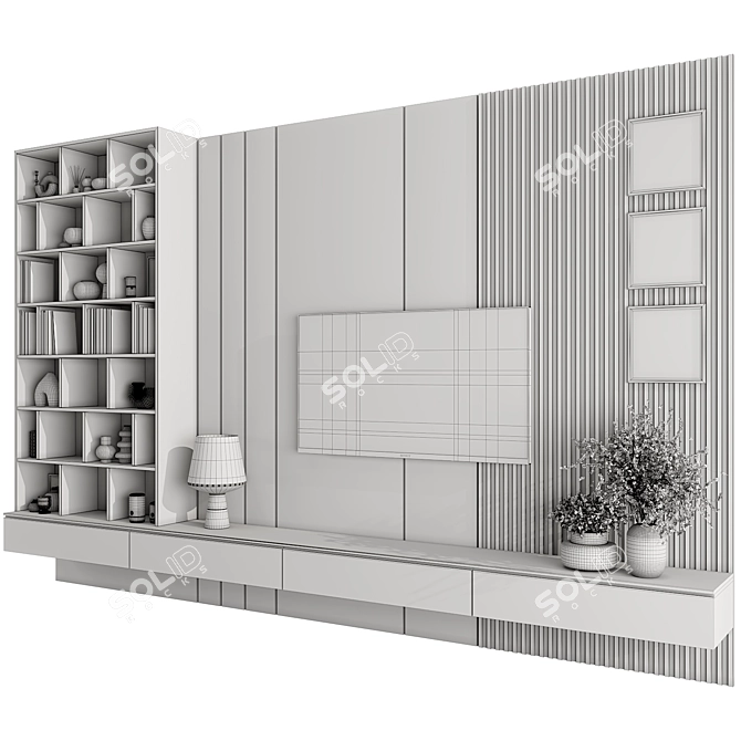 Sleek TV Wall Mount Kit 3D model image 6