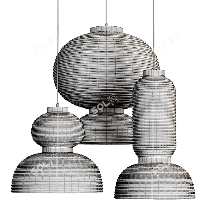 Wabisabi Pendant Light 3D Model 3D model image 6