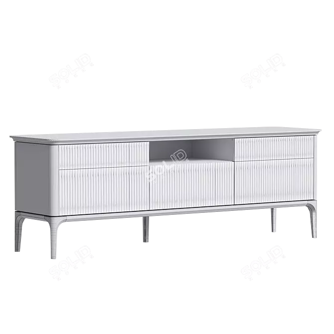 Primo Gold TV Stand Cabinet 3D model image 2