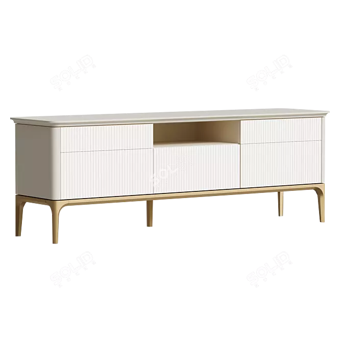 Primo Gold TV Stand Cabinet 3D model image 3