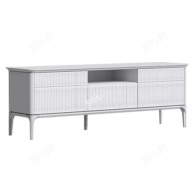 Primo Gold TV Stand Cabinet 3D model image 4