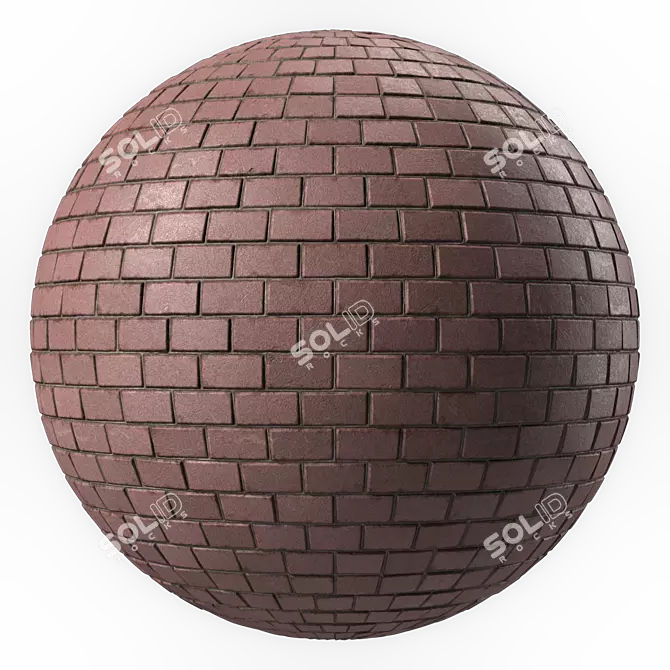 Artisan Brick Tile PBR Materials 3D model image 2