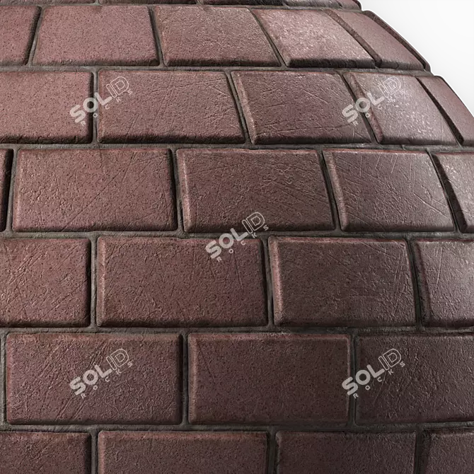 Artisan Brick Tile PBR Materials 3D model image 3