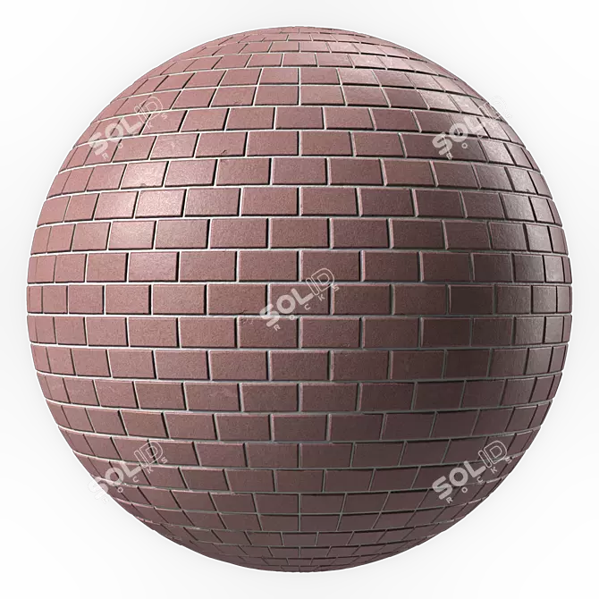 Artisan Brick Tile PBR Materials 3D model image 4