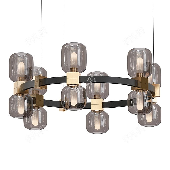 ImperiumLoft WENDEL L12 Pendant Chandelier 3D model image 1