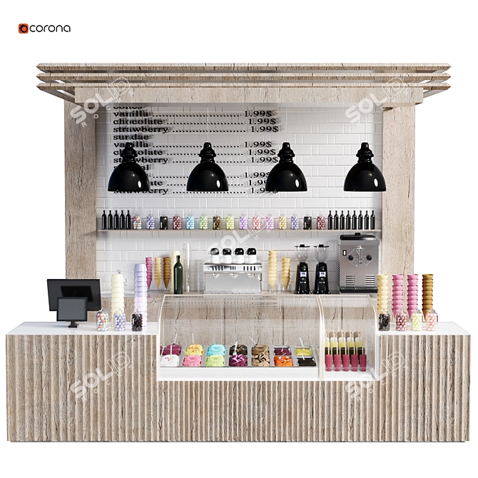 Restaurant Shop 2015 3D Models 3D model image 5