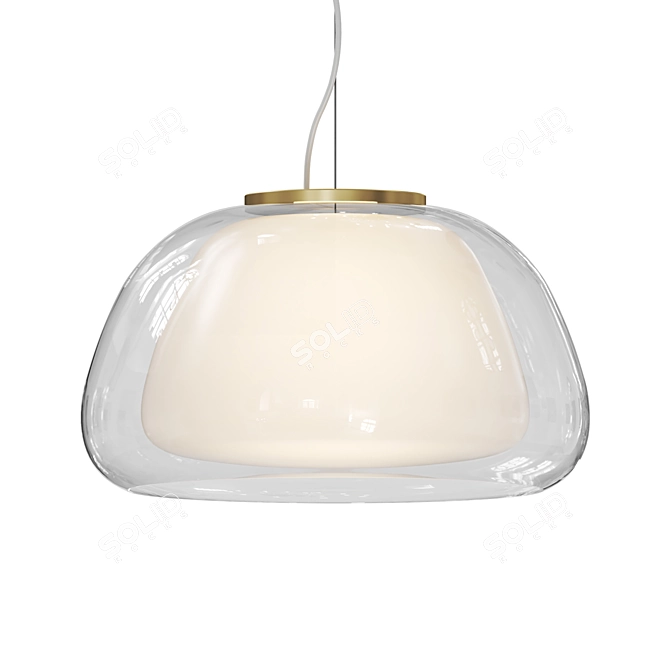 Modern Glass Jelly Pendant Light 3D model image 1