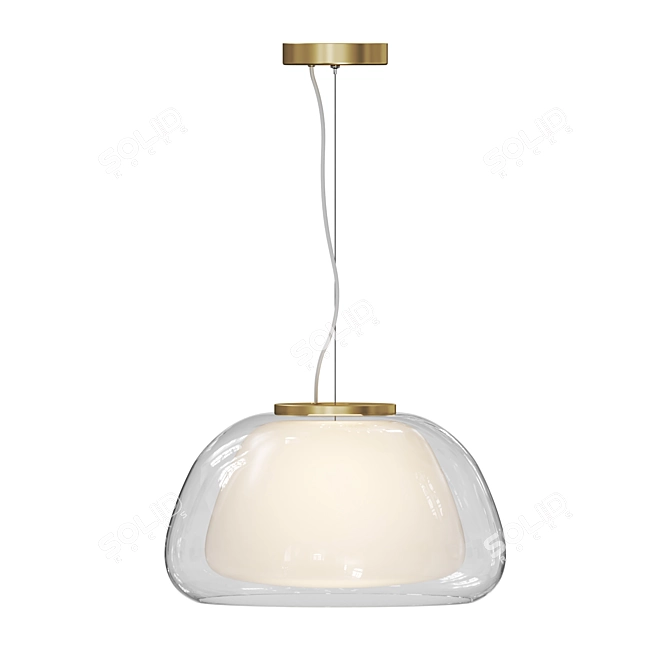 Modern Glass Jelly Pendant Light 3D model image 2