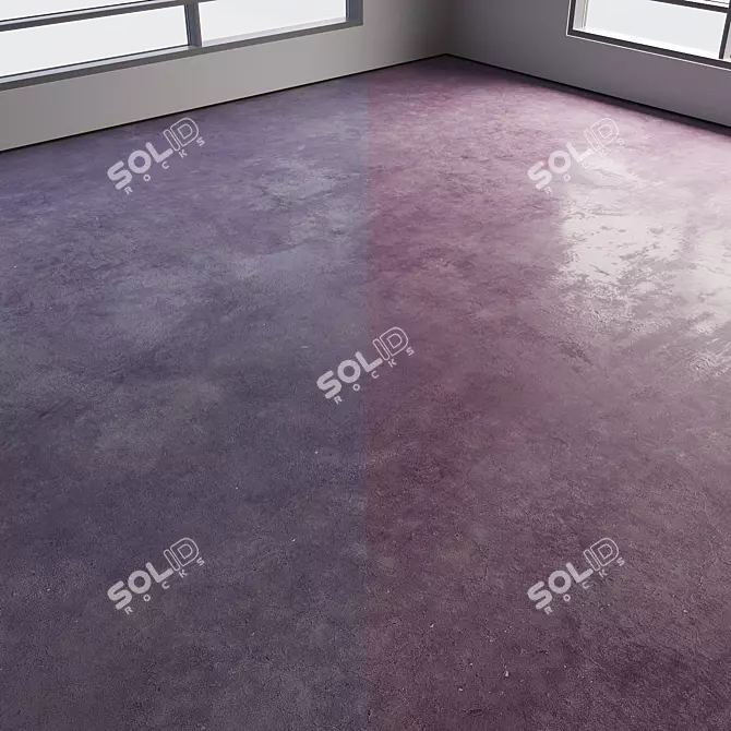 Polished Concrete Floor Texture Kit 3D model image 5