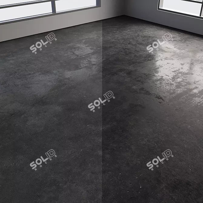 Polished Concrete Floor Texture Kit 3D model image 6