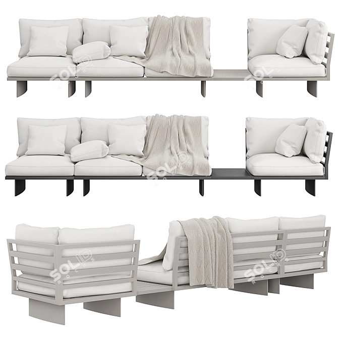 Modular Outdoor Sofa Eichholtz Royal Palm 3D model image 4