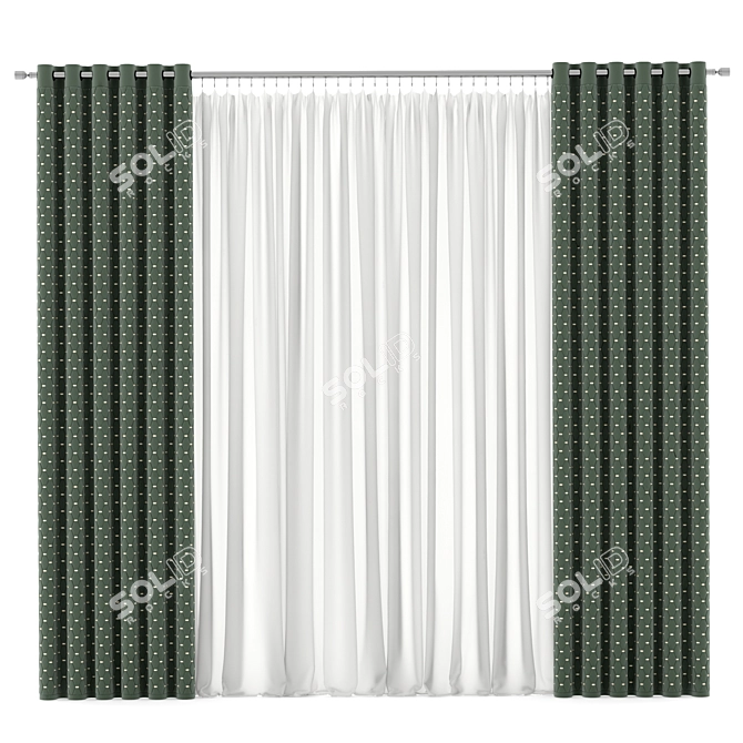  Window Curtain 134 3D model image 1