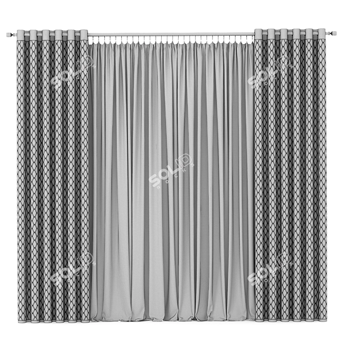  Window Curtain 134 3D model image 5