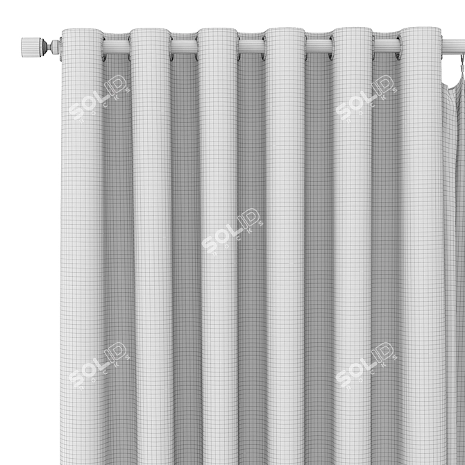 Customizable Curtain Panel 3D model image 6