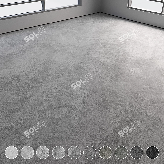 Polished Seamless Concrete Flooring 3D model image 1