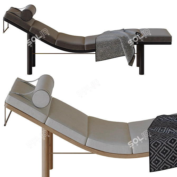 Elegant Tuscany Chaise Longue Design 3D model image 3