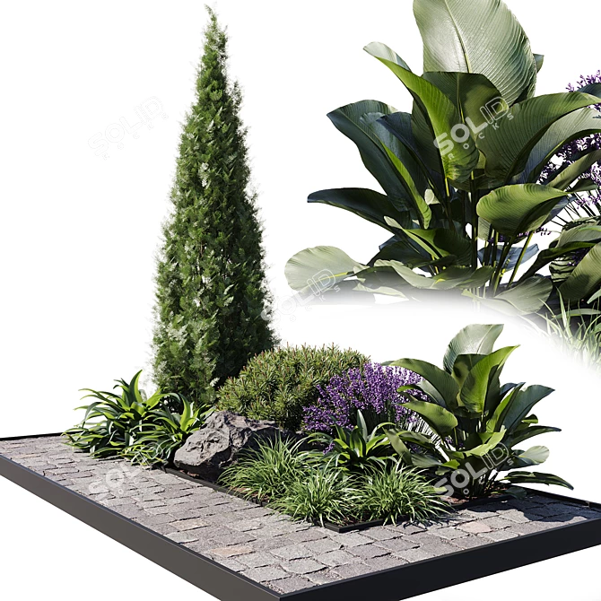 21-Piece Outdoor Plant Set 3D model image 2