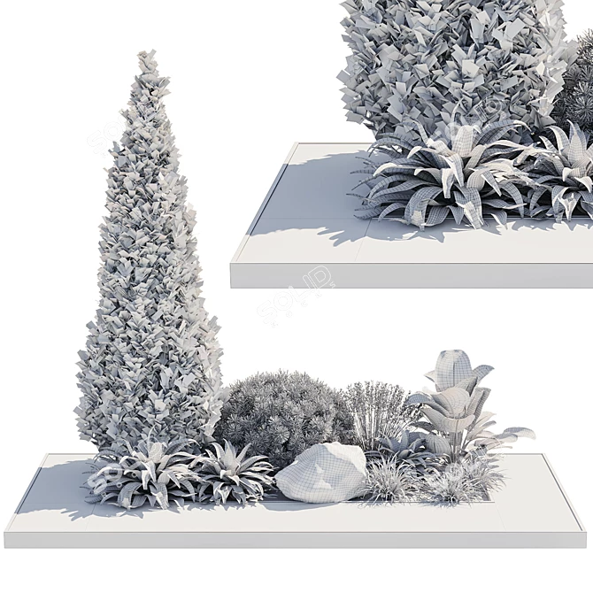 21-Piece Outdoor Plant Set 3D model image 7
