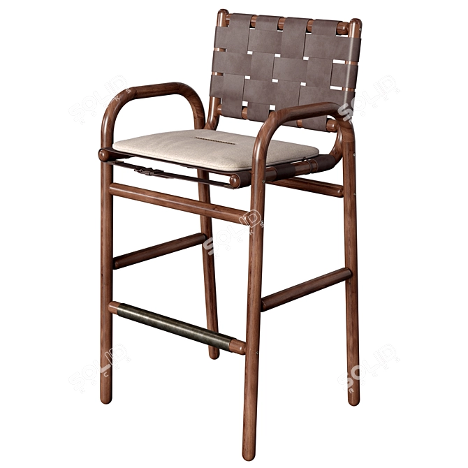 Brooks Club Inspired Bar Chair 3D model image 7